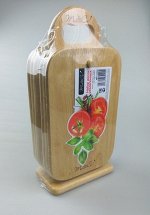 Набор досок разделочных, 6шт, 15х23см, на подставке, Гевея 1/12