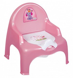 Горшок-кресло детский с крышкой перламутрова розовый НИШ 1/15 11101роз-перлам