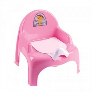 Горшок-стульчик детский с крышкой розовый 1/15 11102розов.