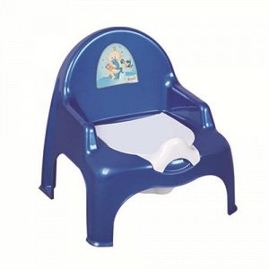 Горшок-стульчик детский с крышкой перламутрово синий 1/15 11102синий-перл