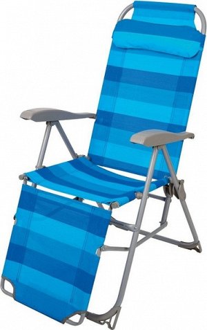 Кресло -шезлонг с подножкой (ДхШхВ):820х590х1160 мм синий 1/1 К3 синий