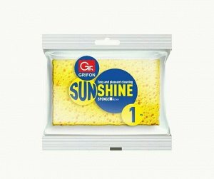 Губка для посуды GRIFON Sunshine Mini поролоновая 9,5х6,5х3,6см 1шт