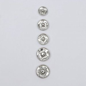 Кнопки пришивные, d = 16 мм, 20 шт, цвет серебряный