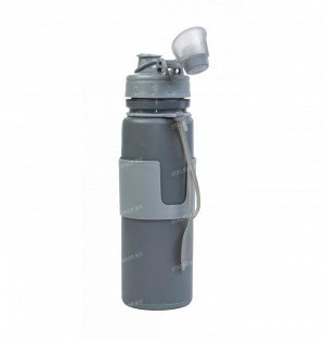 Silicon Soft Foldable Water Bottle 500 ml, grey