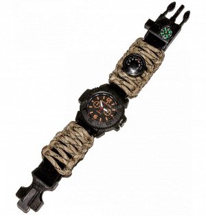 Watch Adjustable with paracord, digital desert