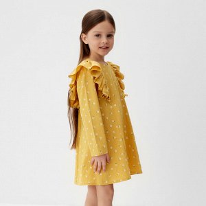 Платье детское с воланами KAFTAN, желтый
