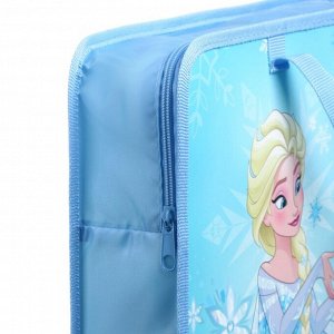 Папка пластиковая с ручками А4, на молнии, 8x33x24 cм, «Холодное сердце»