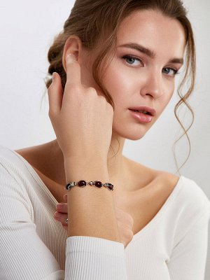 Роскошный браслет со вставками из натурального балтийского янтаря «Селена»