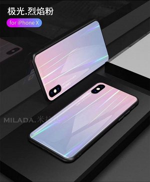Чехол стекло с рисунком на телефон iphone