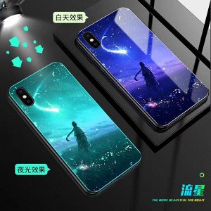 Чехол стекло с рисунком на телефон iphone
