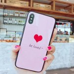 Чехол стекло с рисунком на телефон iphone