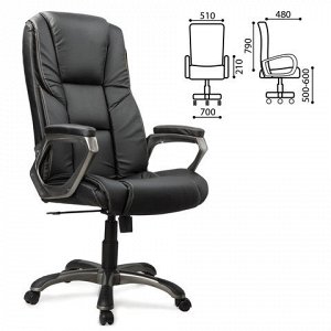 Кресло офисное BRABIX Titan EX-579, экокожа, черное, 531398