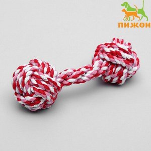 Игрушка тренировочная канатная «Гантель», 180 г, микс цветов