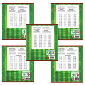 Тетрадь 18 листов, клетка, обложка мел. картон, блок офсет б