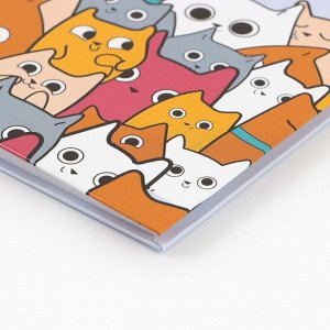 Дневник школьный 1-4 класса, в твердой обложке, 48 л «Котики»