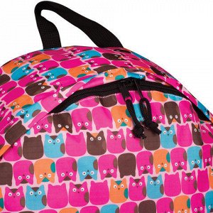 Рюкзак BRAUBERG универсальный, сити-формат, розовый, Совята,
