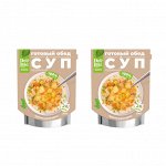 Готовый обед Суп с мясом курицы, быстрая еда на дачу, полезная еда