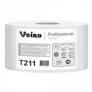 Бумага туалетная 80м, VEIRO Professional (Система Т6), КОМПЛ