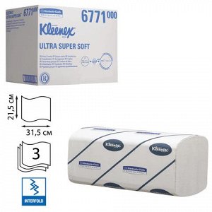 Полотенца бум.96шт,KIMBERLY-CLARK Kleenex,КОМП.30шт,Ultra,3с