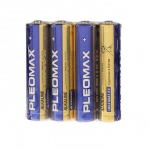 Батарейка алкалиновая Pleomax, AAA, LR03-4S, 1.5 В, спайка, 4 шт.