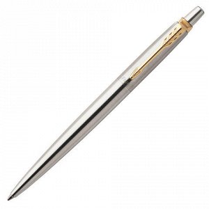 Ручка подарочная гелевая PARKER Jotter Stainless Steel GT, с