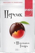 PUPO Персик в шоколадной глазури 200г