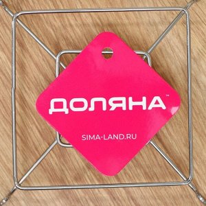 Подставка под горячее на ножках Доляна «Квадрат», 14?14?2 см, цвет хром