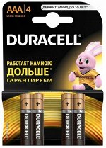 DURACELL Батарейки AAA (LR03), 1,5V, 4шт