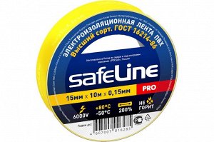 Изолента Safeline 15мм*10м желтый