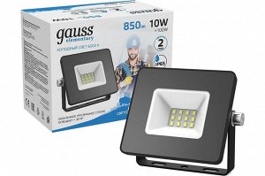 Q -> Прожектор светодиодный Gauss LED 10W IP65 6500К черный 1