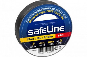 Изолента Safeline 15мм*10м черный
