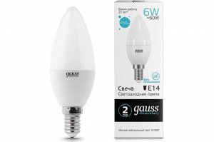 Лампа Gauss LED Elementary Candle 6W E14 4100K 3