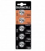 DURACELL Батарейки литиевые CR2032, 3V, 5шт в ленте