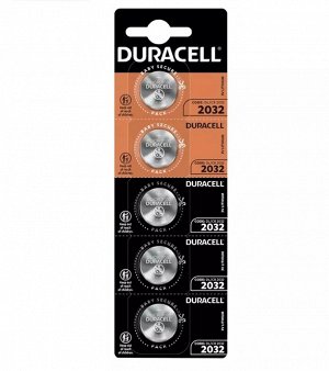 DURACELL Батарейки литиевые CR2032, 3V, 5шт в ленте