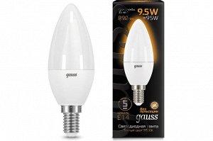 Лампа Gauss LED Свеча E14 9.5W 890lm 3000К