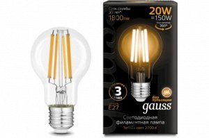 Лампа Gauss LED Elementary A60 20W E27 2700K 2