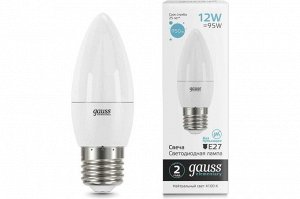 Лампа Gauss Elementary Свеча 12W 950lm 4100K E27 LED 1/10/100
