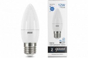 Лампа Gauss Elementary Свеча 12W 950lm 6500K E27 LED 1/10/100