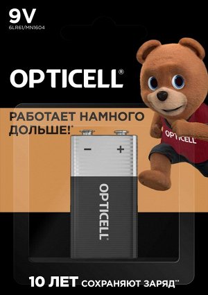 OPTICELL Батарейки 9V 1шт