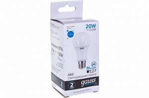 Лампа Gauss Elementary LED A60 20W E27 6500K