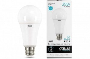 Лампа Gauss LED Elementary A67 25W E27 4100K 1