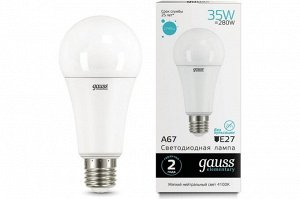 Лампа Gauss LED Elementary A67 35W E27 2740lm 4100K 1/10/50