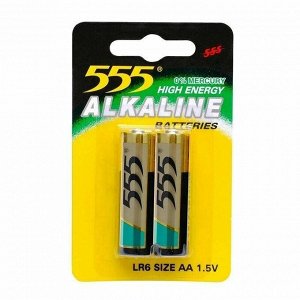 Элементы питания «555» AA 2 шт. LR6 алкалиновые