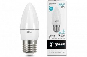 Лампа Gauss LED Elementary Candle 6W E27 4100K 1