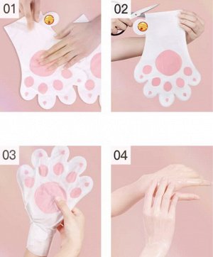 Увлажняющая маска- перчатки для рук "Лапки", 3 пары