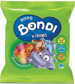 HIPPO BONDI & FRIENDS Мармелад жевательный с соком ягод и фруктов 30 г