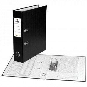 Папка-регистратор BRAUBERG с покрытием из ПВХ, 70 мм, черная