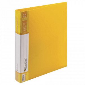 Папка 2 кольца BRAUBERG Contract, 35мм, желтая, до 180 листо