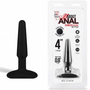 Erotic Fantasy All About Anal Butt Plug, черный, 9 см