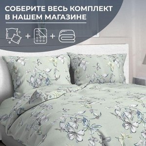 Простыня 2-спальная, перкаль (Астерия, мятный)